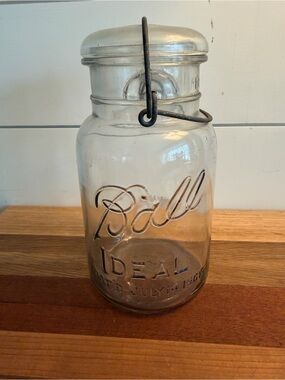 Ball Ideal PATD July 14 1908 Glass Top Wire Side